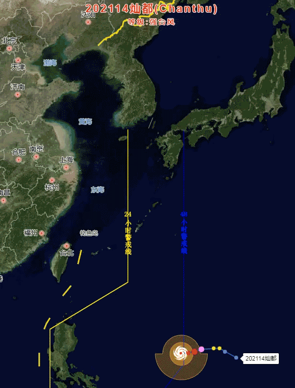 台风灿都登陆上海可能性基本排除（台风或放弃登陆魔都，直扑济州岛）